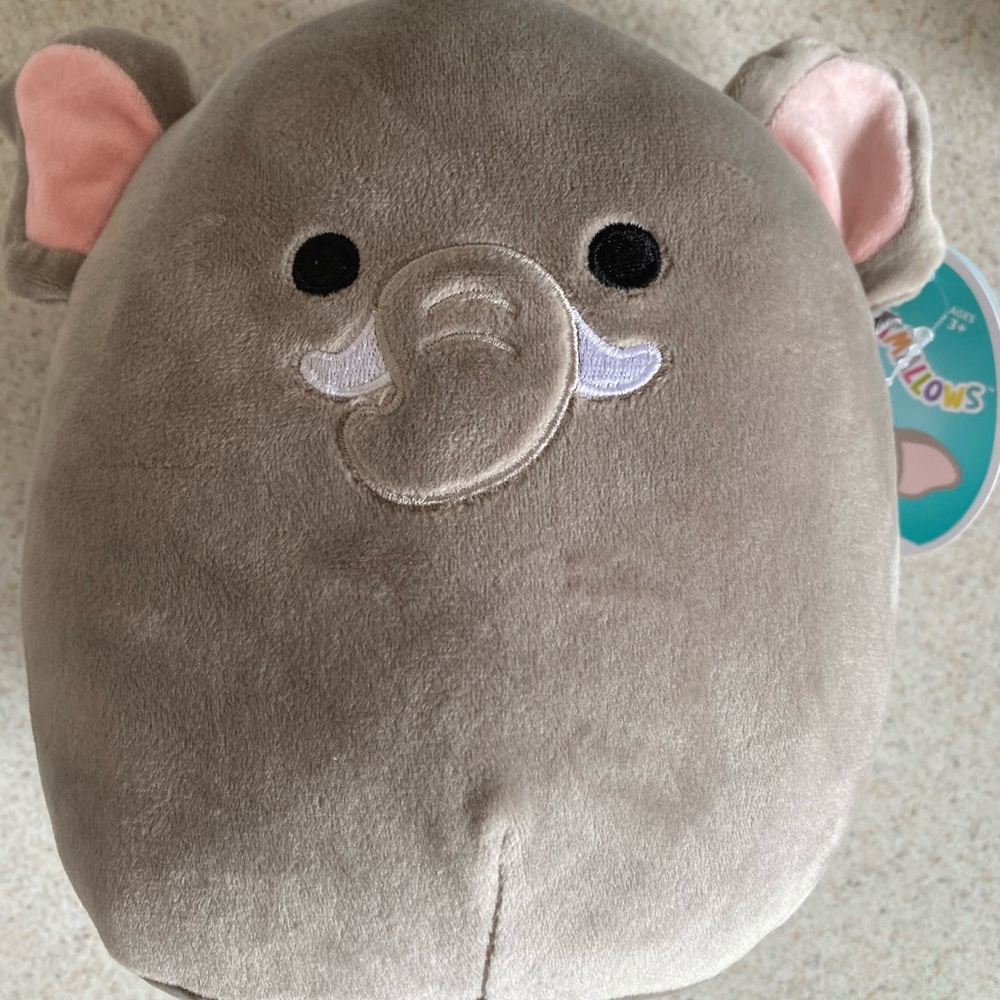 NWT 8" Squishmallow Elephant Mila Plush Stuffed Animal Kellytoy